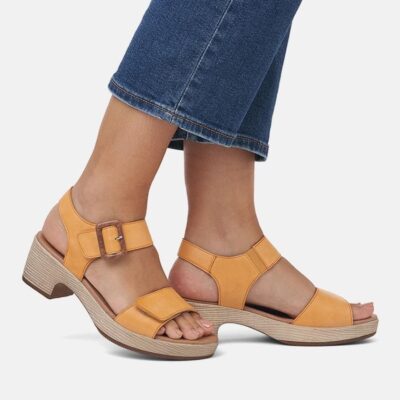 Remonte Remonte Sunshine Orange Leather Fashion Sandals  Wholesale
