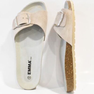 Emma Versatile Chic Beige Suede Slides  Best