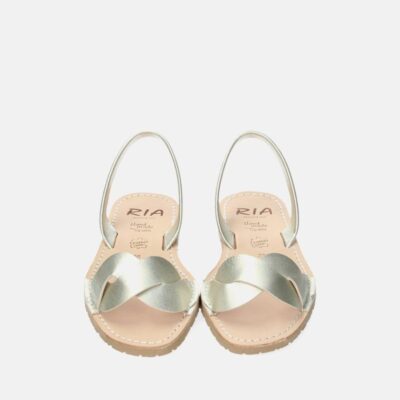 Ria Ria Elegant Metallic Silver Abarca Sandal  Online