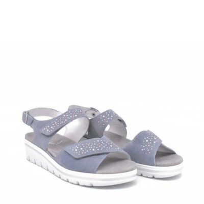 Semler Semler Sky Blue Diamante Wedge Sandals  Hot