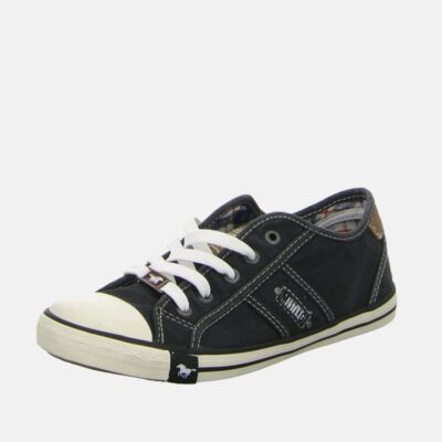 Mustang Mustang Vintage Black Lace Up Trainer  Online