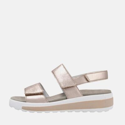 Semler Semler Fashionable Quilted Metallic Gold Wedge Sandals  New