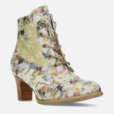 Laura Vita Laura Vita Pretty Beige Multi Colour Ankle Boots  New