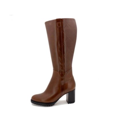 PieSanto Piesanto Stylish Cognac Long Leather Boots  Hot