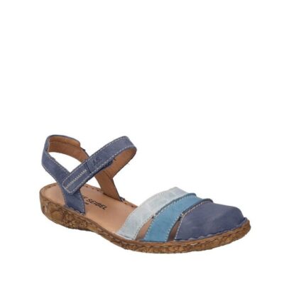 Josef Seibel Cute Blue Multi-Colour Leather Sandals  Best