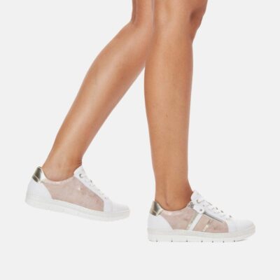 Remonte Remonte Pretty White/Rosegold Trainers  Wholesale