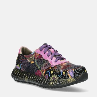 Laura Vita Laura Vita Pretty Black Multi Colour Fashion Trainer  Wholesale