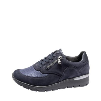 Waldlaufer Waldlaufer Fashionable Wide Fit Navy Combi Sneakers  Hot