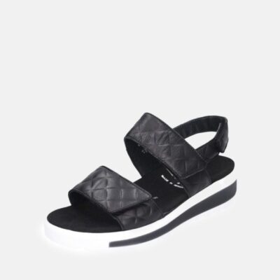 Semler Semler Fashionable Quilted Black Wedge Sandals  New