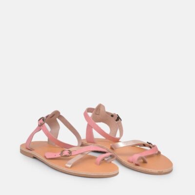 Glaritis Glaritis Pretty Pink/Rose Gold Strappy Sandals  Hot