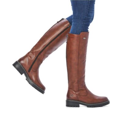 Remonte Remonte Classic Long Chestnut Leather Boots  Hot