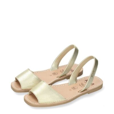Ria Ria Elegant Metallic Champagne Abarca Sandal  Best
