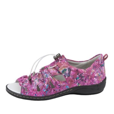 Waldlaufer Waldlaufer Sporty Grafitti Pink Sandals  New