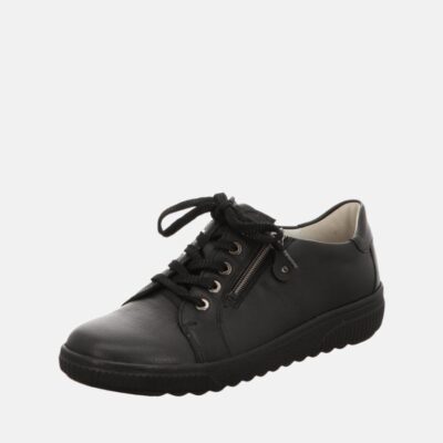 Waldlaufer Waldlaufer Trendy Black Wide Fit Sneaker  New